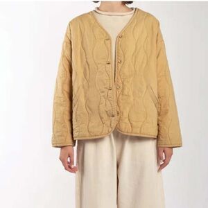 Sadie & Sage Yellow Quilted Snap Button Jacket – Size L